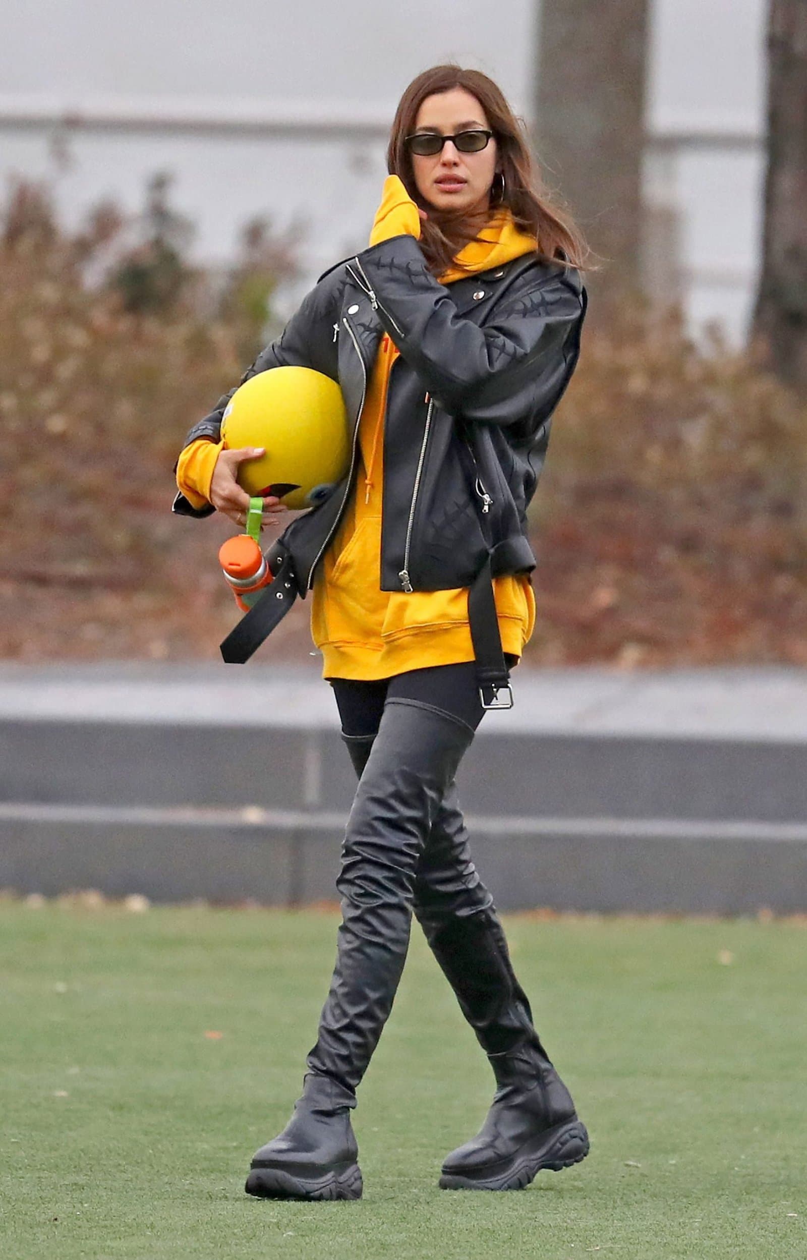 Irina Shayk out in NYC - Leather Jacket 3