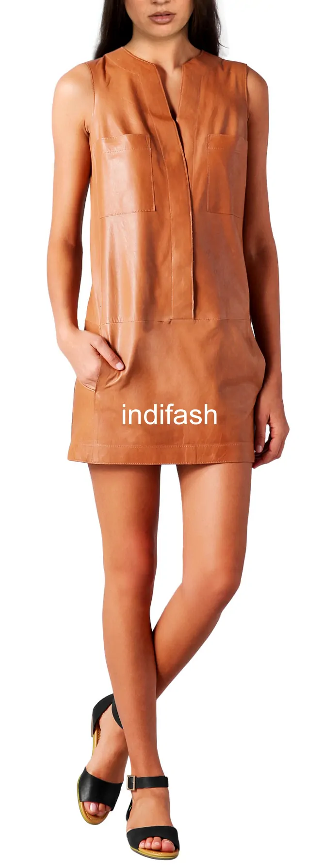Womens Leather Dress - LD110