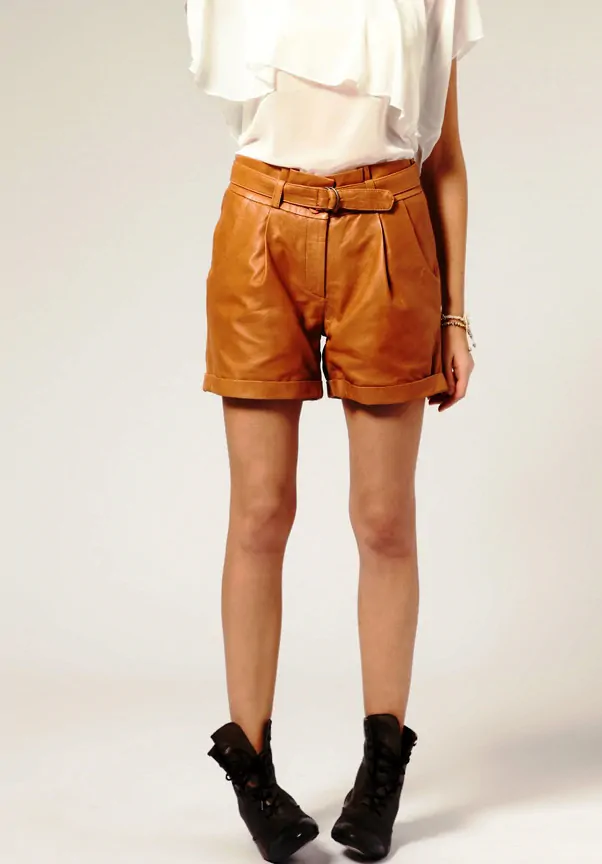 Womens Leather Skirts &amp; Shorts - LSK091