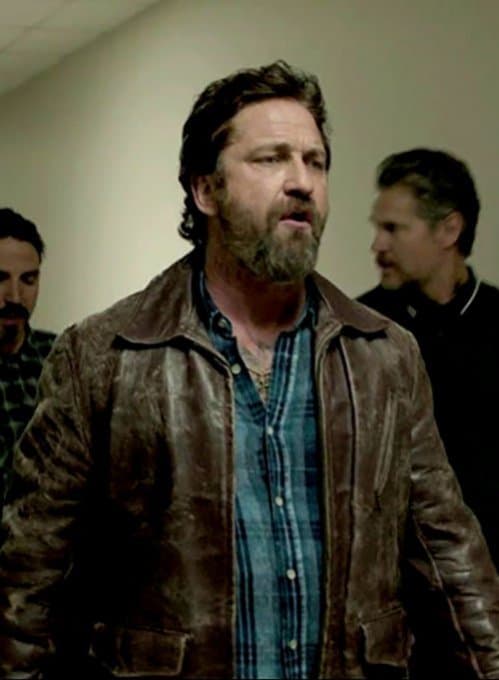 Gerard Butler Den Of Thieves Leather Jacket - View 1