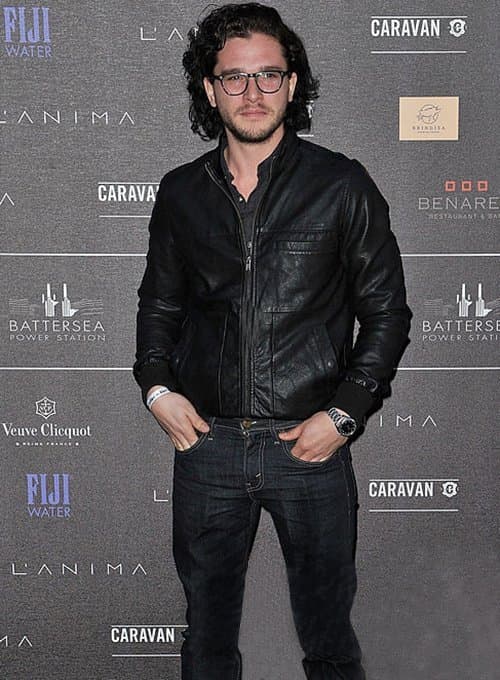 Kit Harington Battersea Annual Party Leather Jacket - View 1
